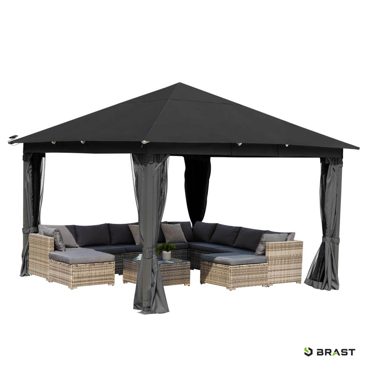 Alu Pavillon INFINITY 3x4m dunkelgrau