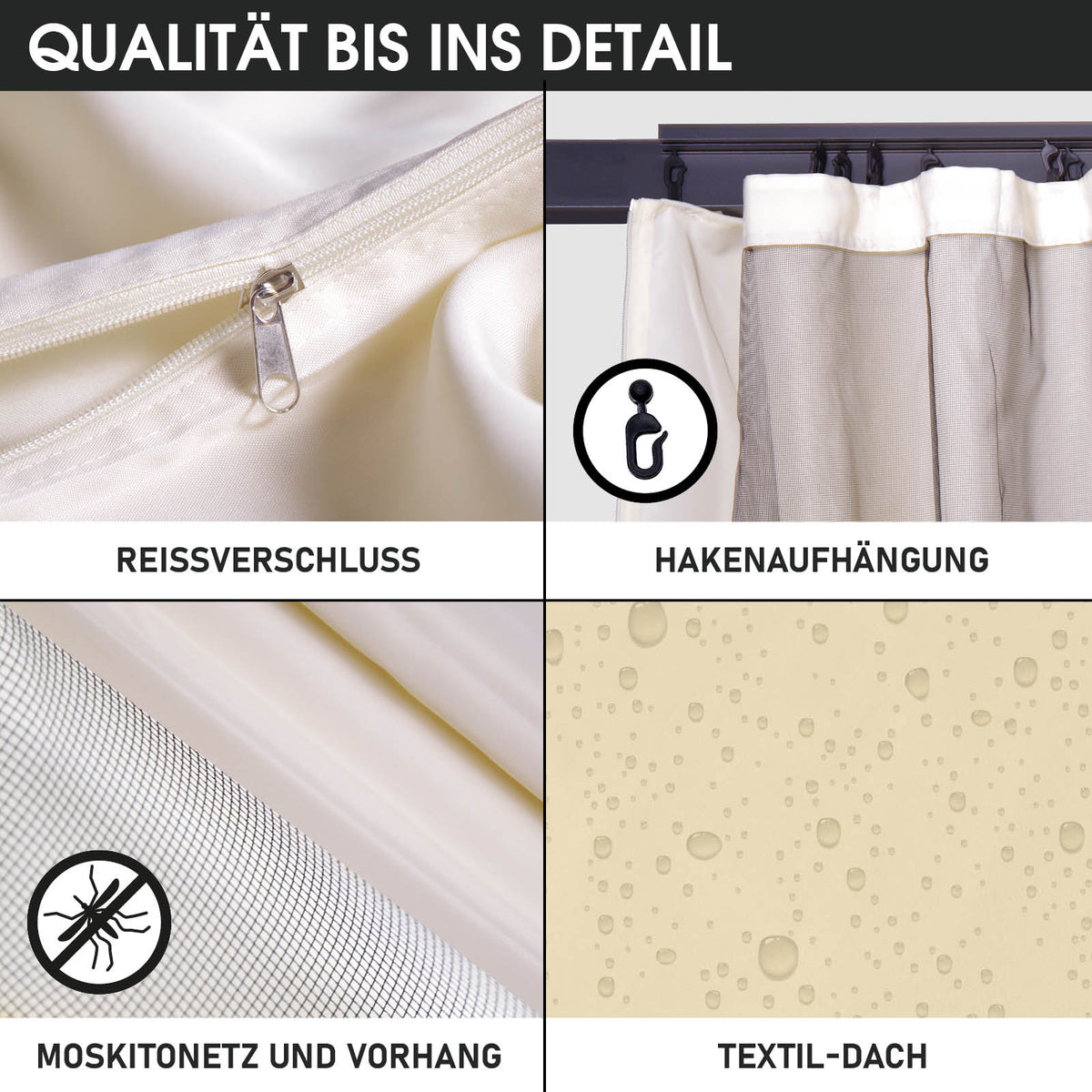 Alu Pavillon INFINITY 3x4m beige