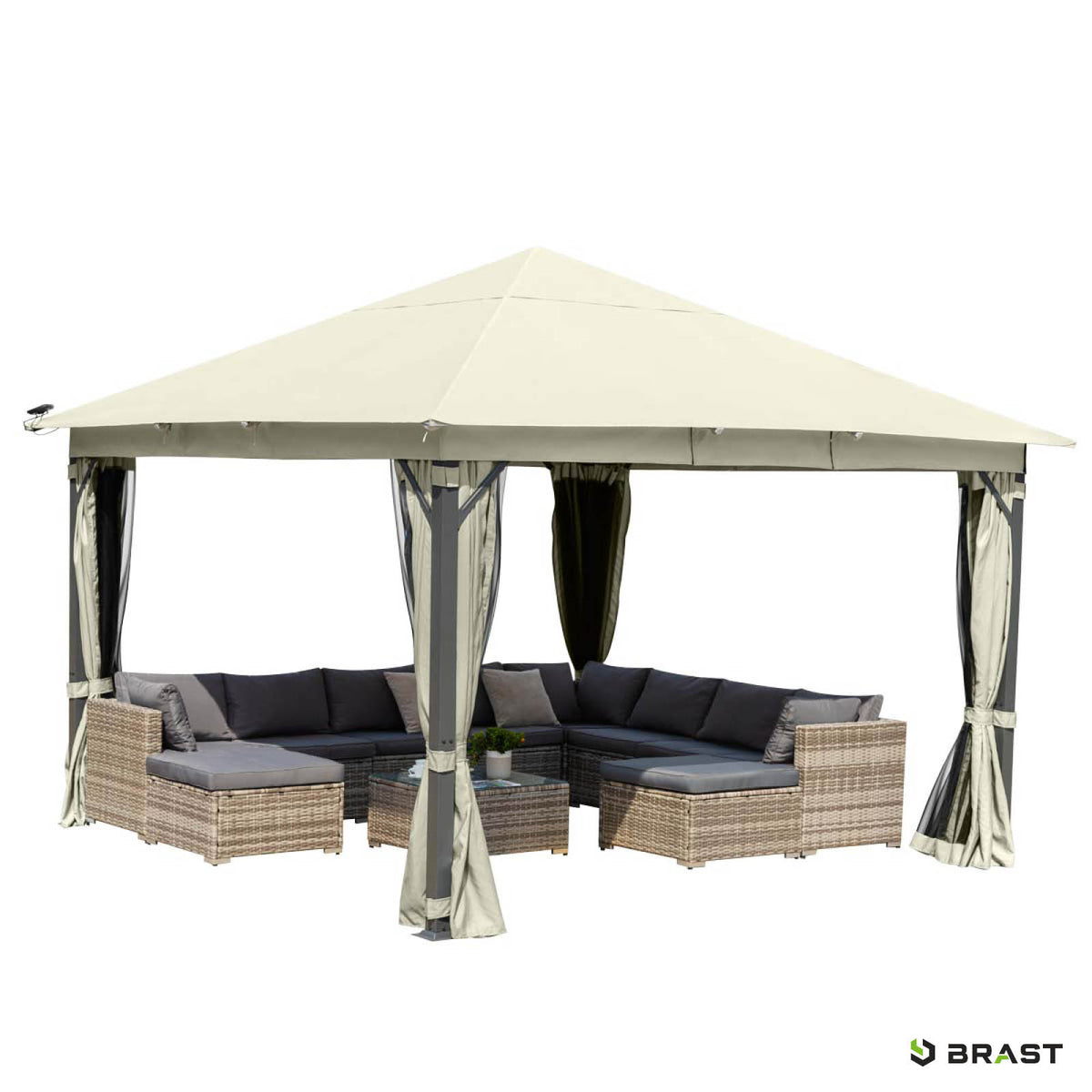 Alu Pavillon INFINITY 3x4m beige