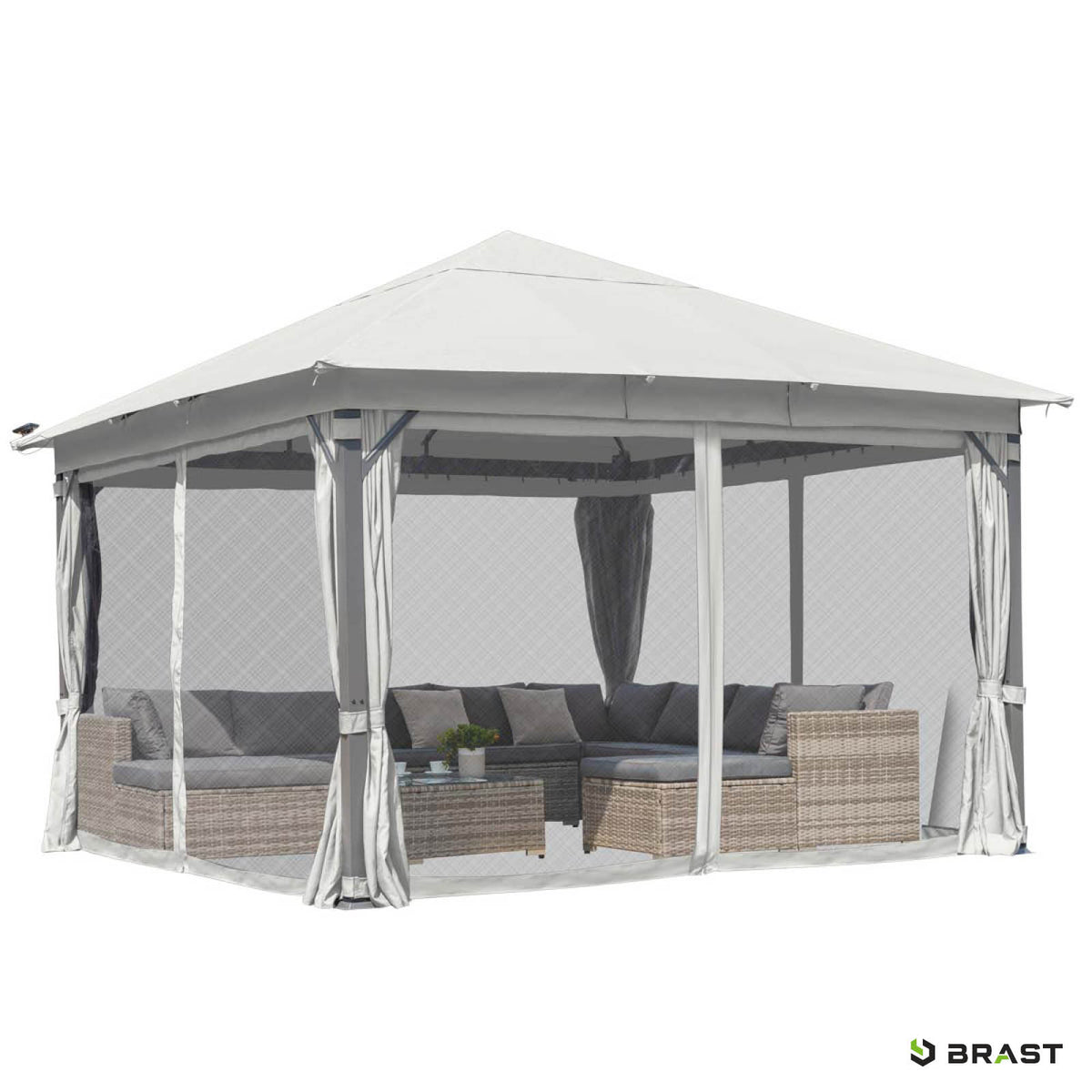 Alu Pavillon INFINITY 3x4m hellgrau