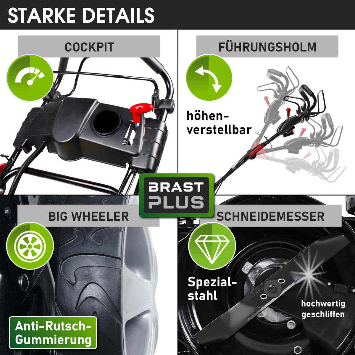 Benzin Rasenmäher 22224 ESTART inkl. Motoröl