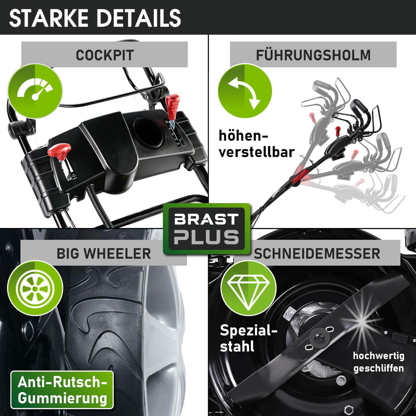 Benzin Rasenmäher 22224 ESTART SPEED inkl. Motoröl