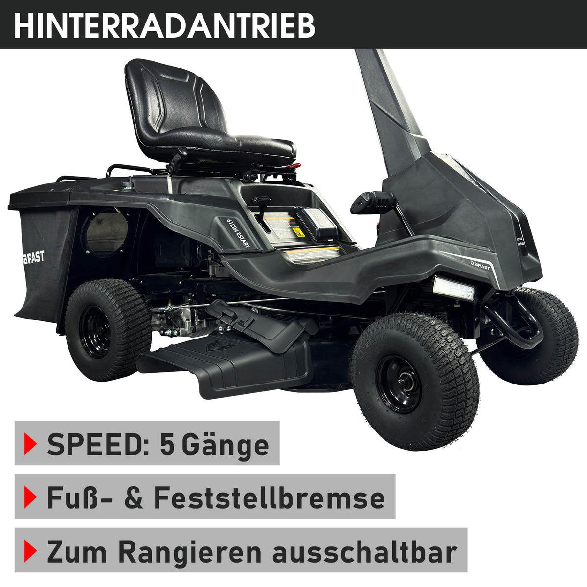 BRAST Benzin Aufsitzmäher 61224 ESTART