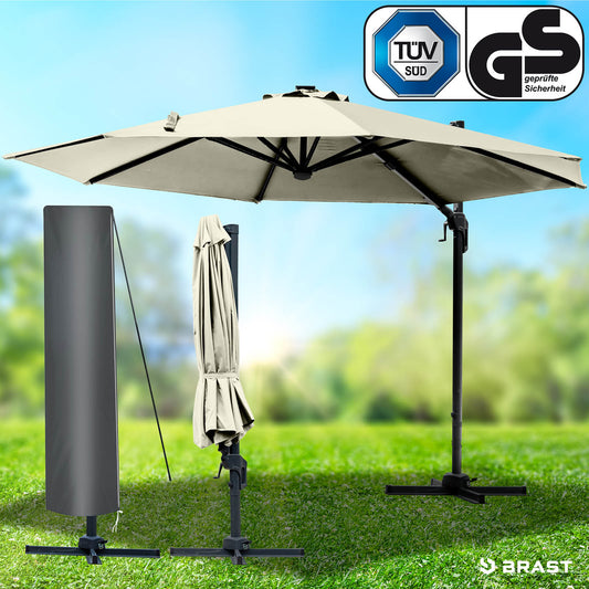 Alu Ampelschirm 300cm beige