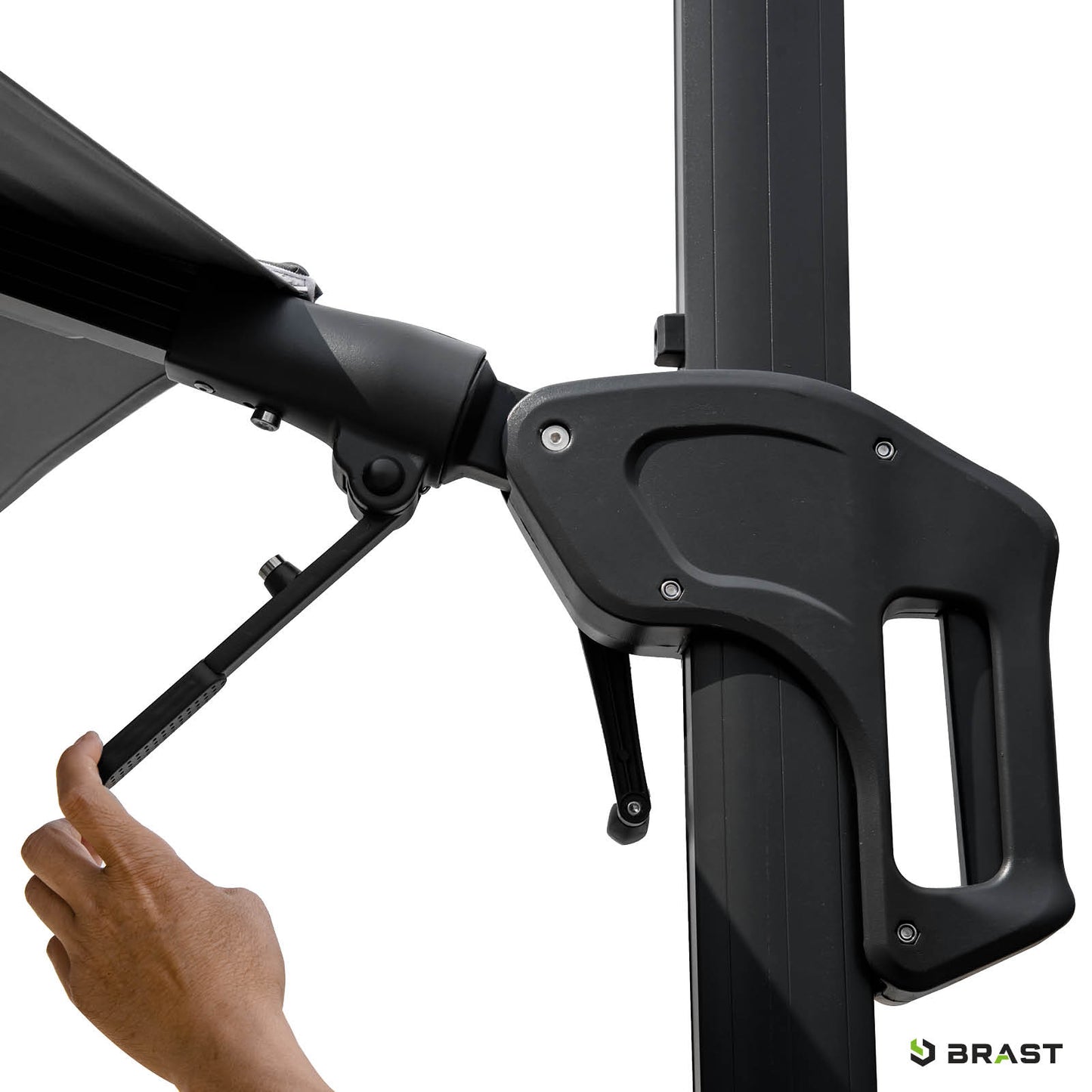 Alu Ampelschirm 360cm grau