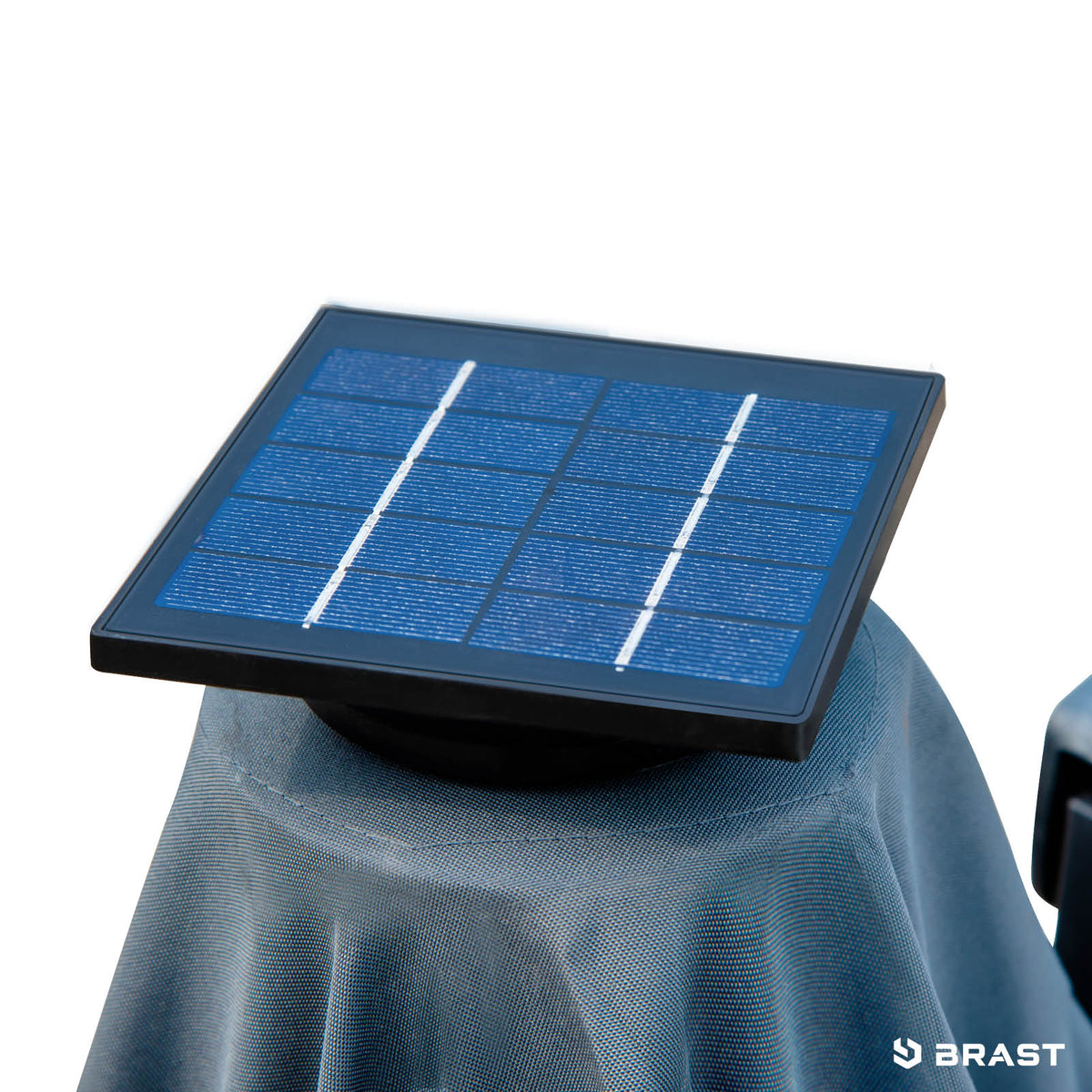 Alu Ampelschirm 360cm grau mit LED-Beleuchtung