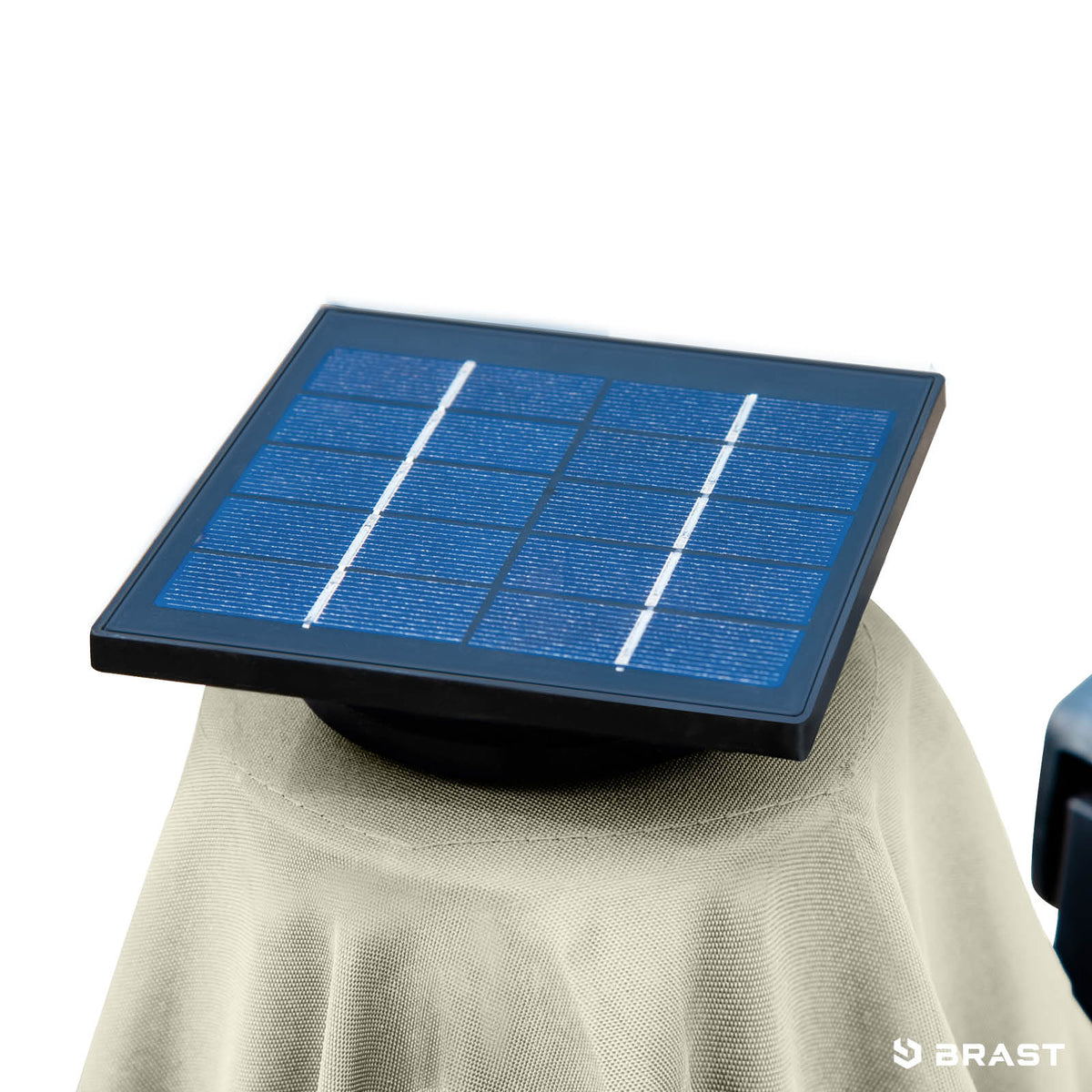 Alu Ampelschirm 360cm beige mit LED-Beleuchtung