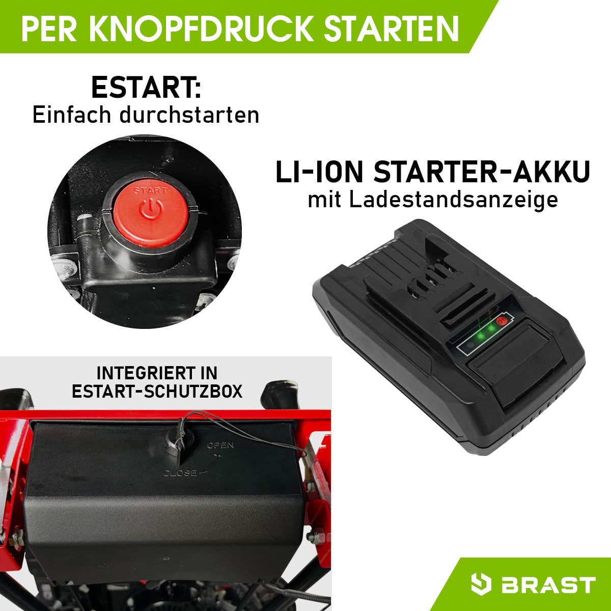 BRAST Benzin Kehrmaschine 3in1 3100 ESTART