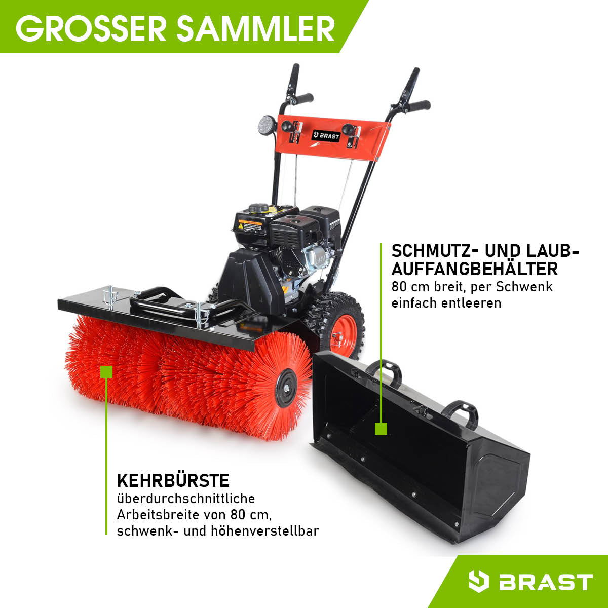 BRAST Benzin Kehrmaschine 3in1 3100 ESTART