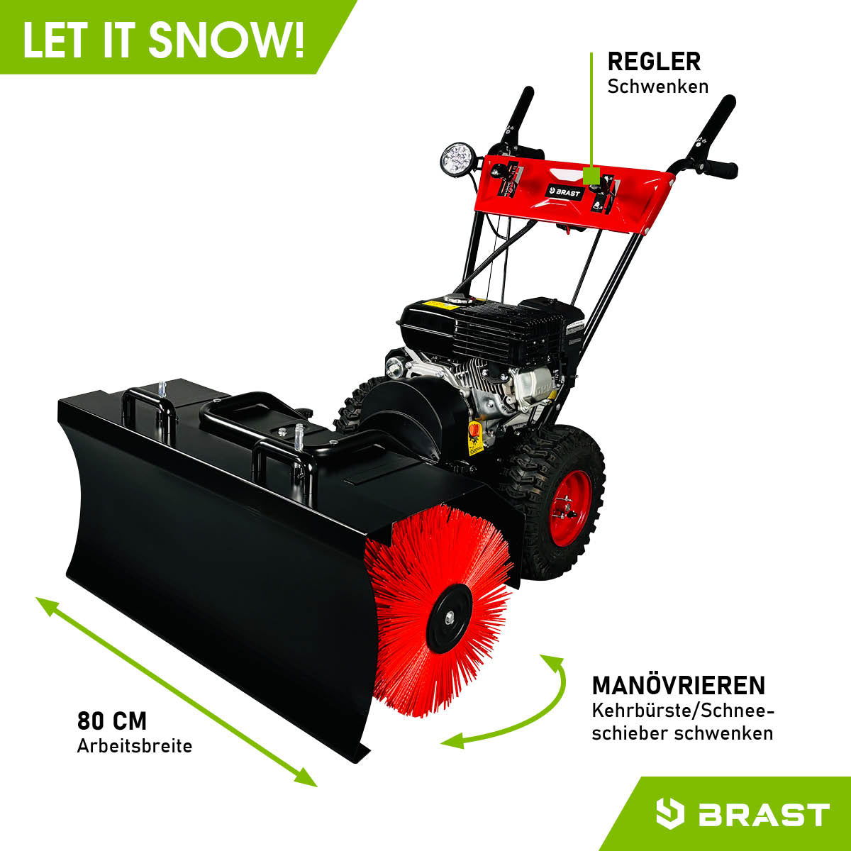 BRAST Benzin Kehrmaschine 3in1 3100 ESTART