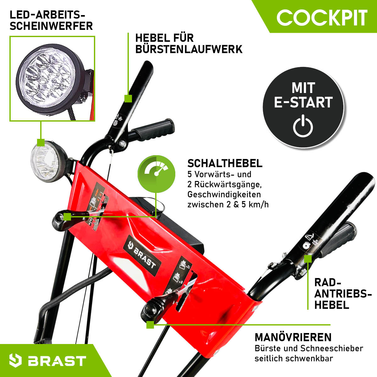 BRAST Benzin Kehrmaschine 3in1 3100 ESTART