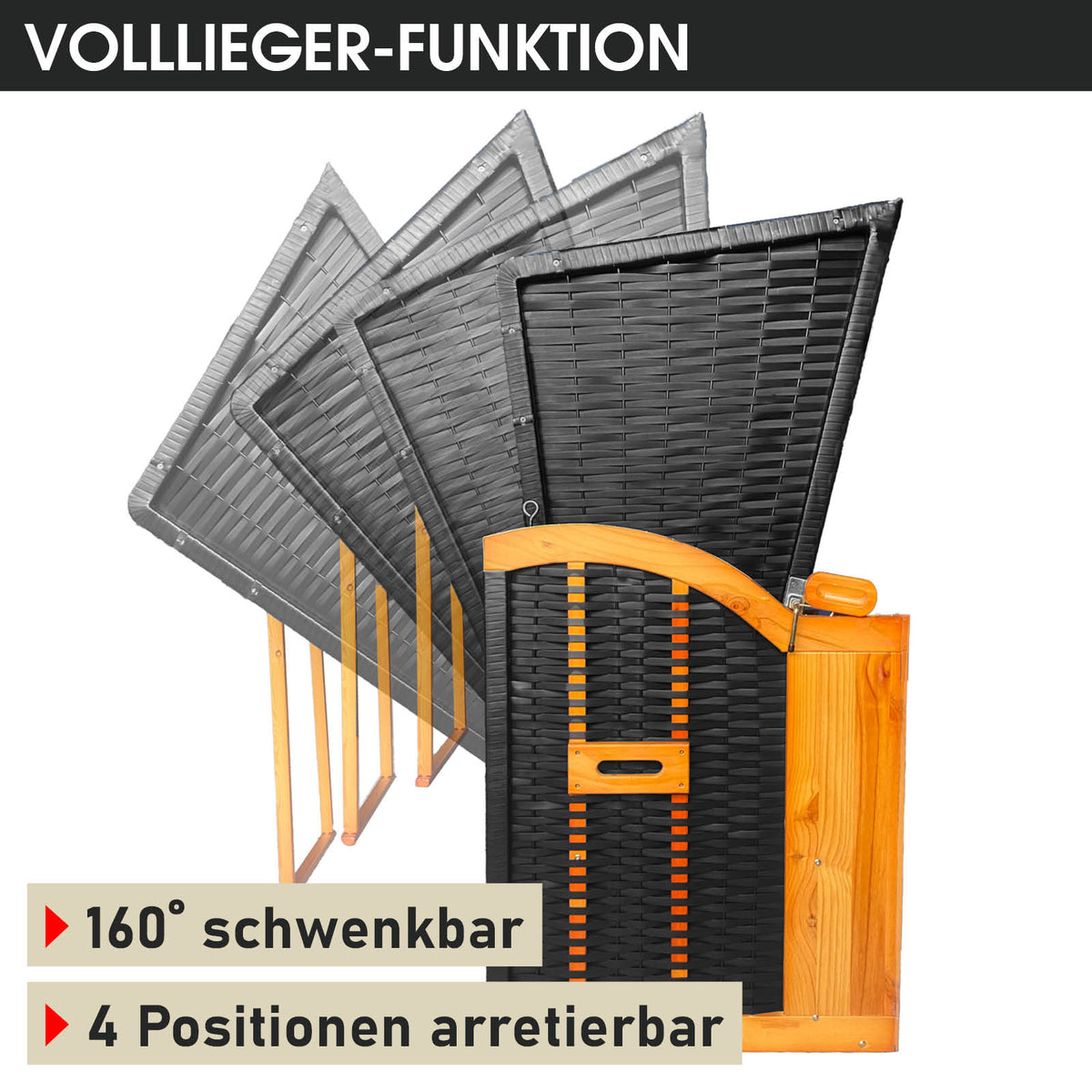 XL Strandkorb 3-Sitzer OSTSEE blau/weiß gestreift