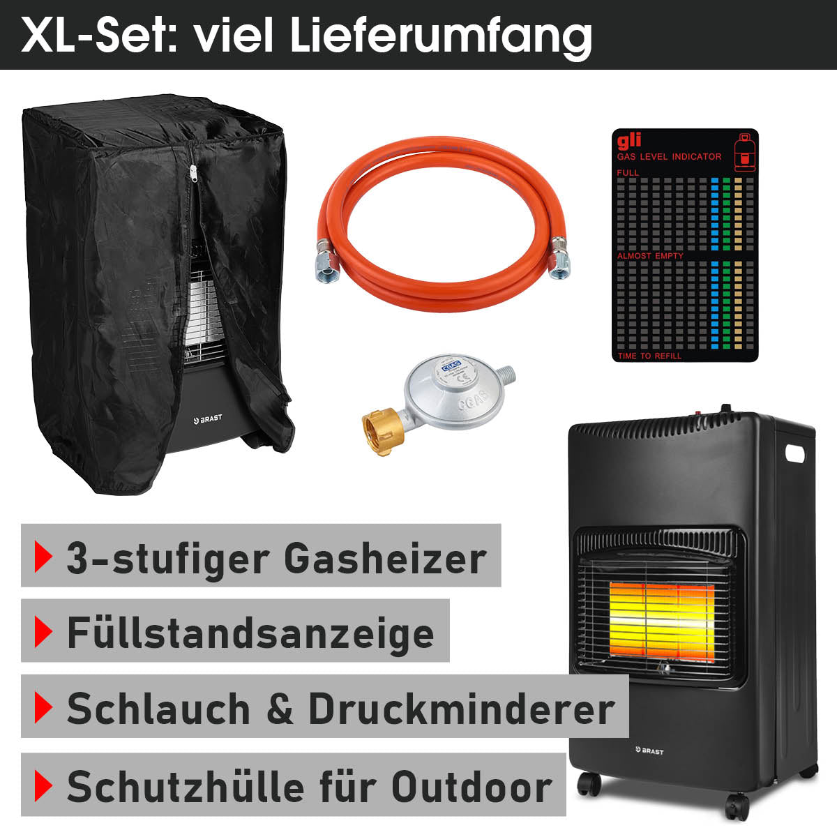 BRAST Keramik Gasheizer VULKAN 4200