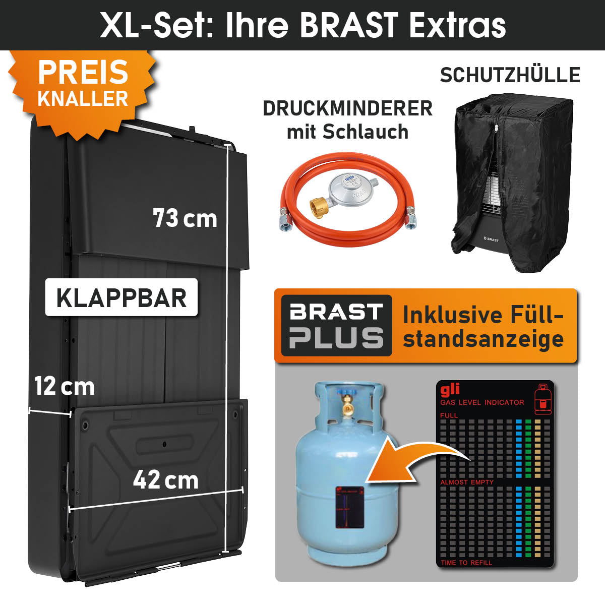 BRAST Keramik Gasheizer VULKAN 4200