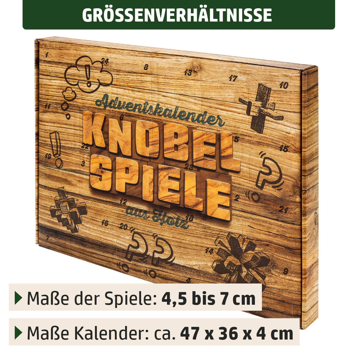 Adventskalender Knobelspiele aus Holz