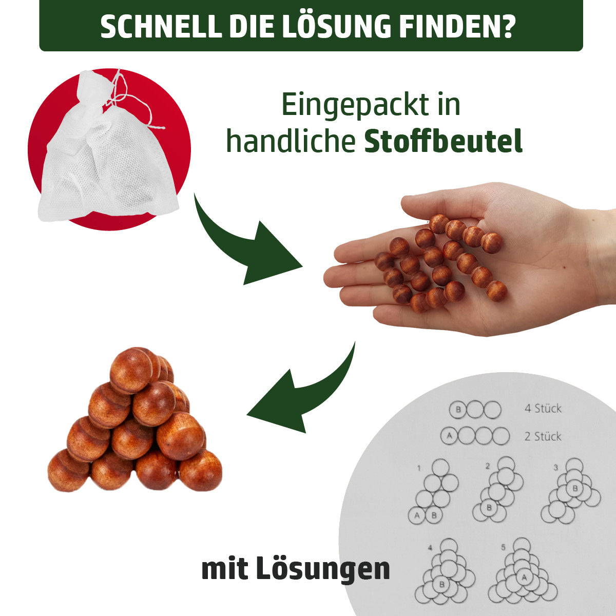Adventskalender Knobelspiele aus Holz