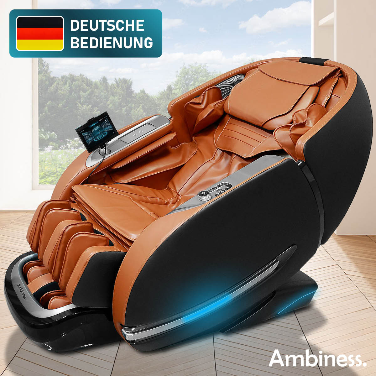 Ambiness Massagesessel YUNA cognac