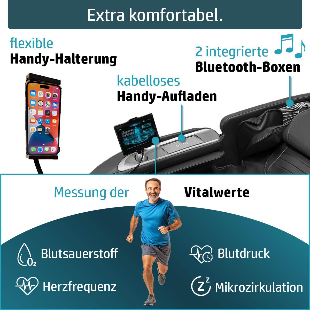 Ambiness Massagesessel YUNA schwarz