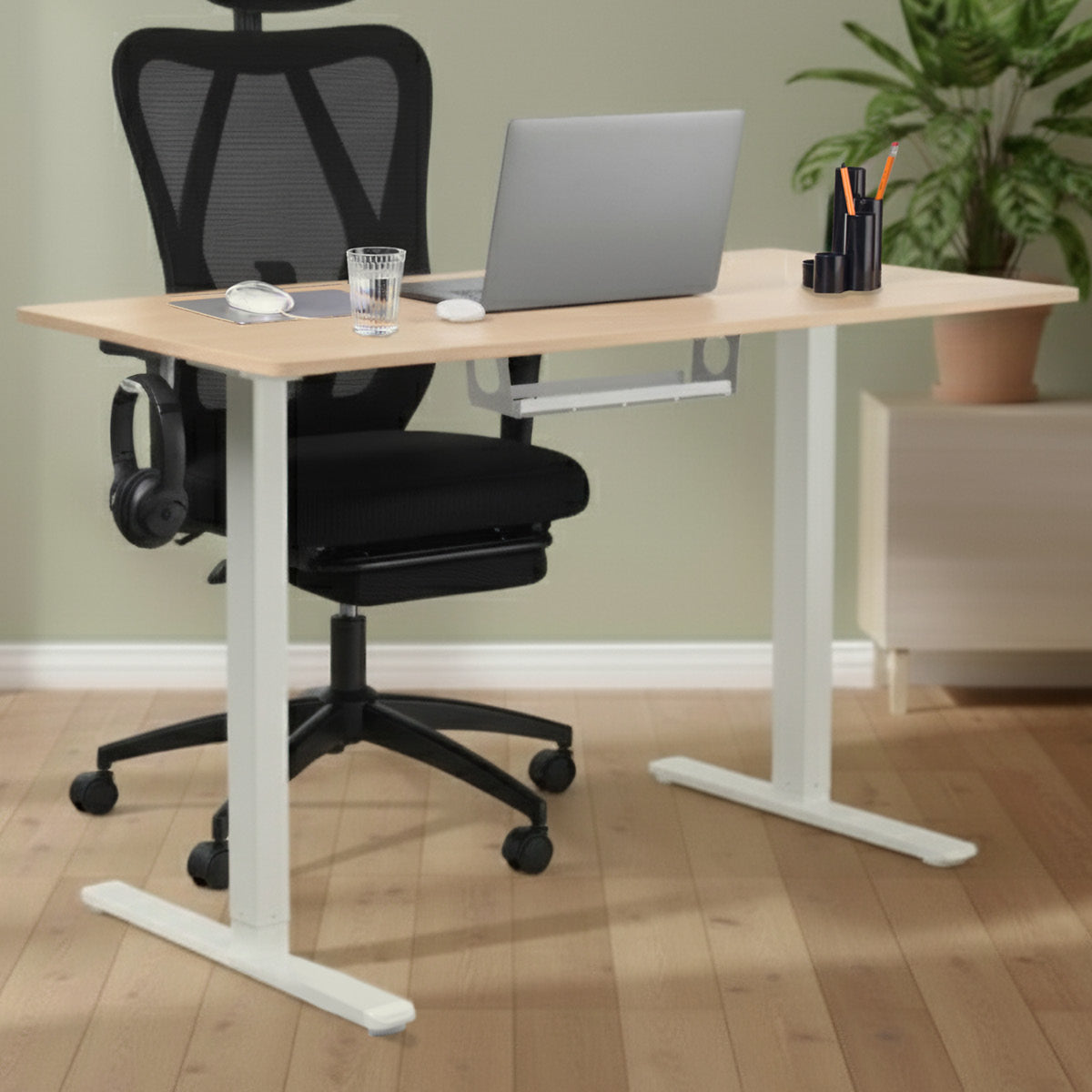Ambiness höhenverstellbarer Schreibtisch FlexxPro 100x60 ahorn