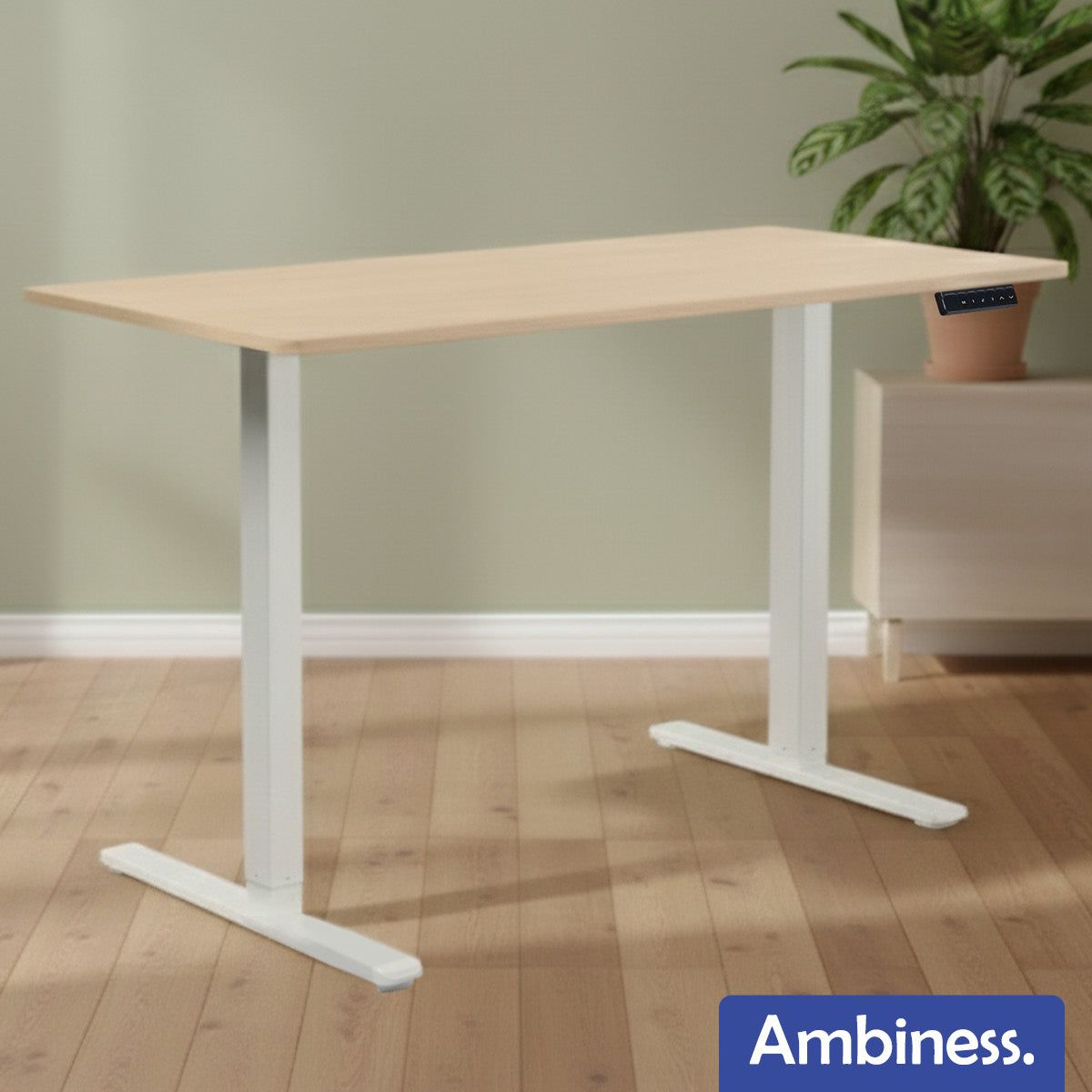 Ambiness höhenverstellbarer Schreibtisch FlexxPro 100x60 ahorn
