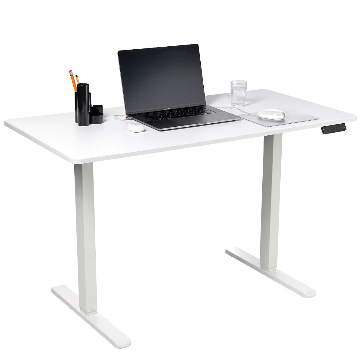 Ambiness höhenverstellbarer Schreibtisch FlexxPro 120x60 weiß