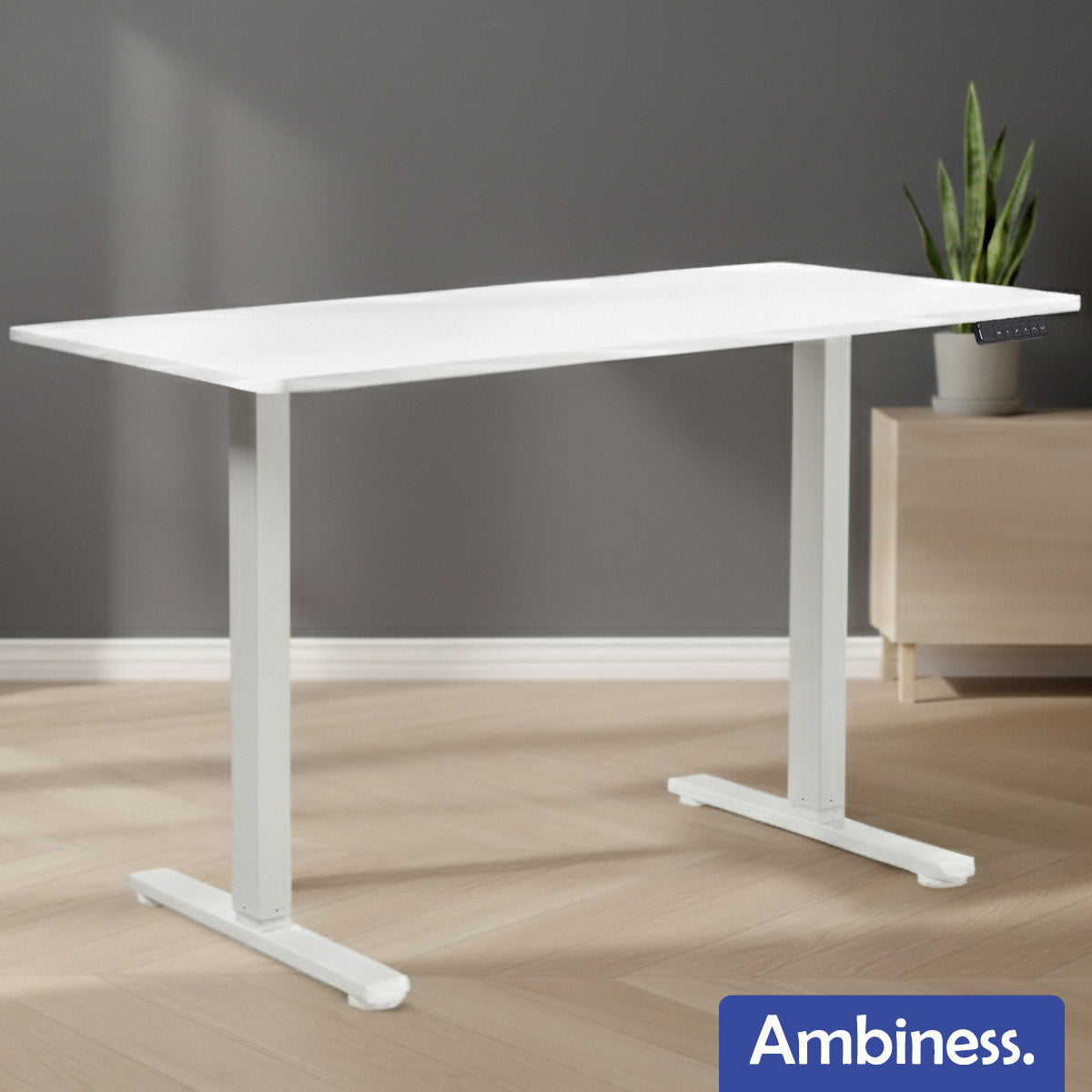 Ambiness höhenverstellbarer Schreibtisch FlexxPro 120x60 weiß