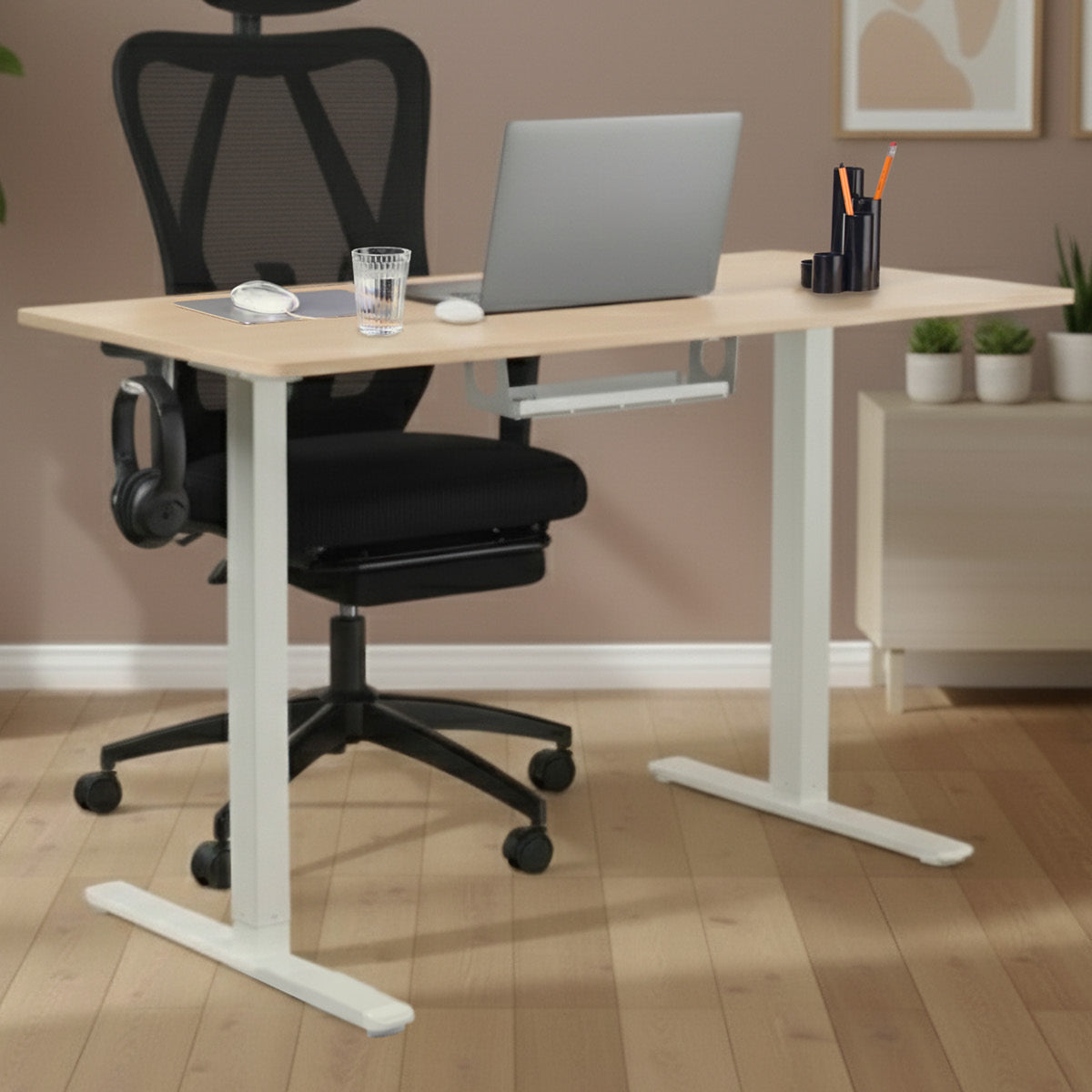 Ambiness höhenverstellbarer Schreibtisch FlexxPro 120x60 ahorn
