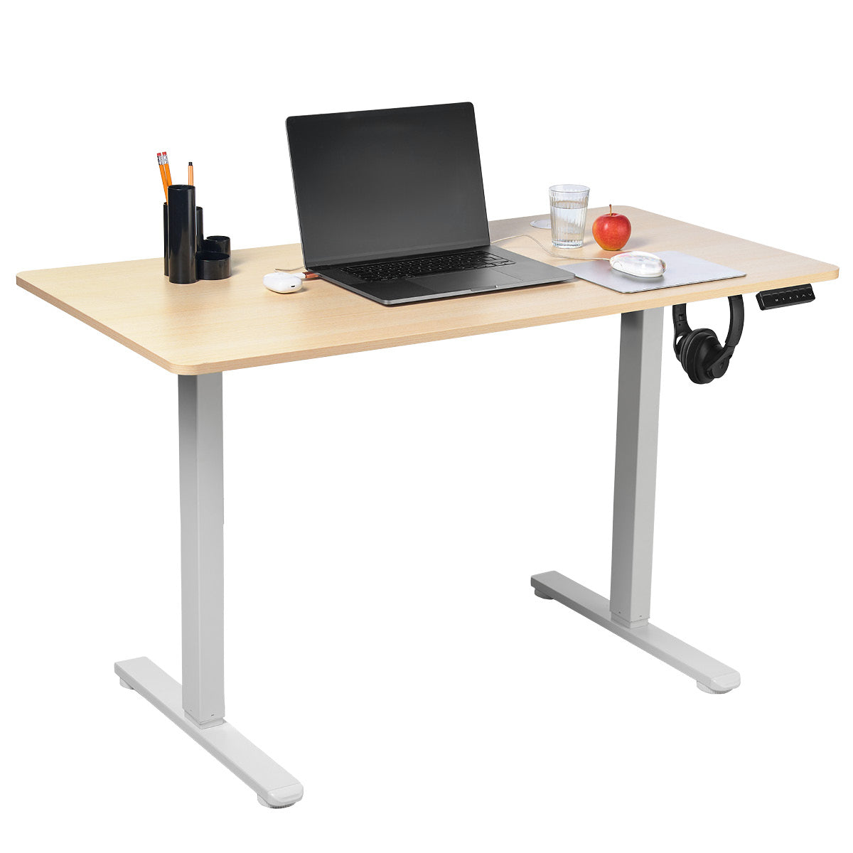 Ambiness höhenverstellbarer Schreibtisch FlexxPro 120x60 ahorn