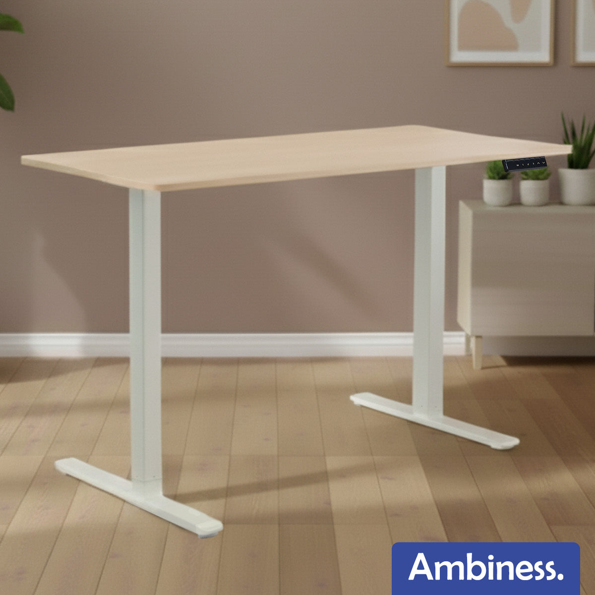 Ambiness höhenverstellbarer Schreibtisch FlexxPro 120x60 ahorn