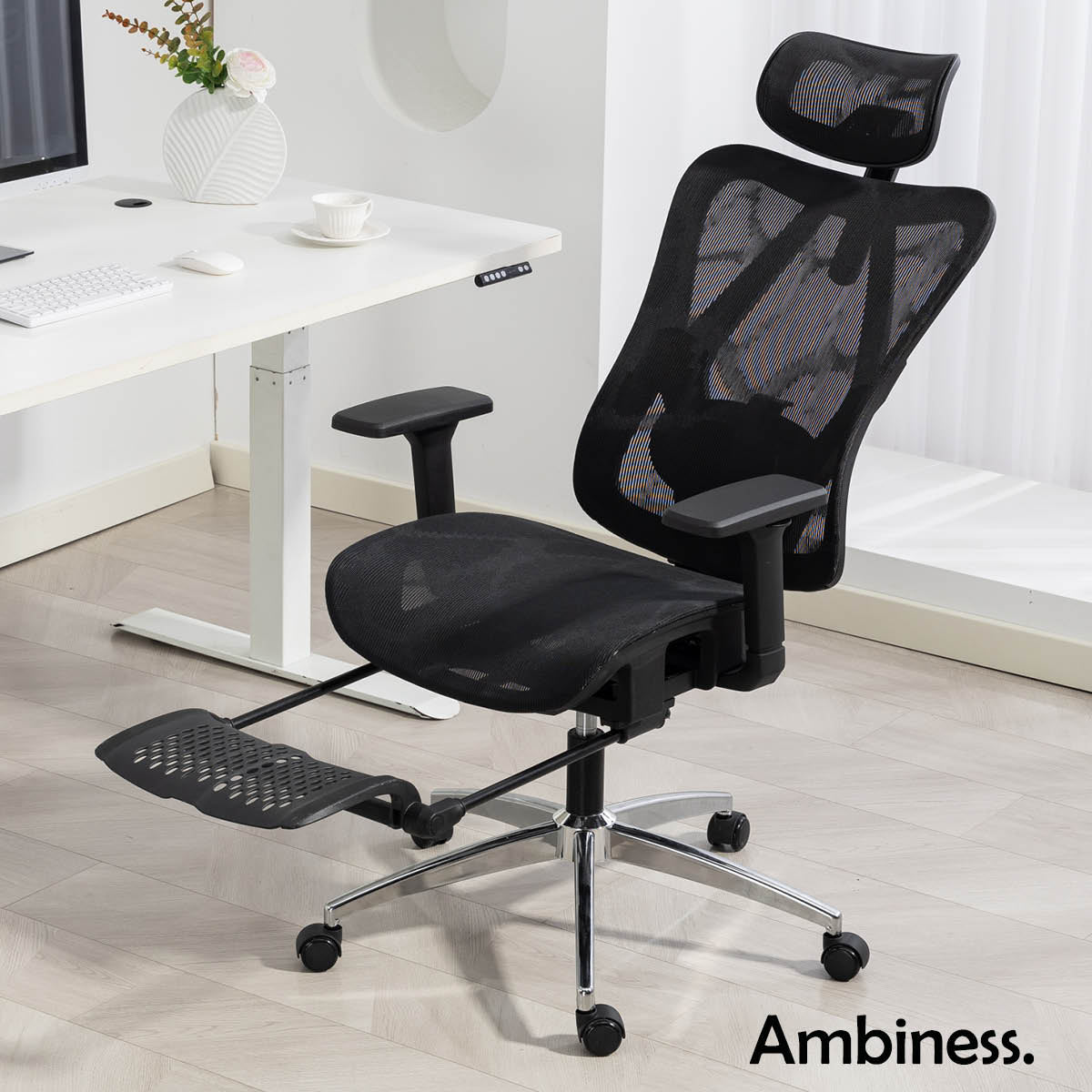 Ambiness Bürostuhl BackPro Mesh chrome