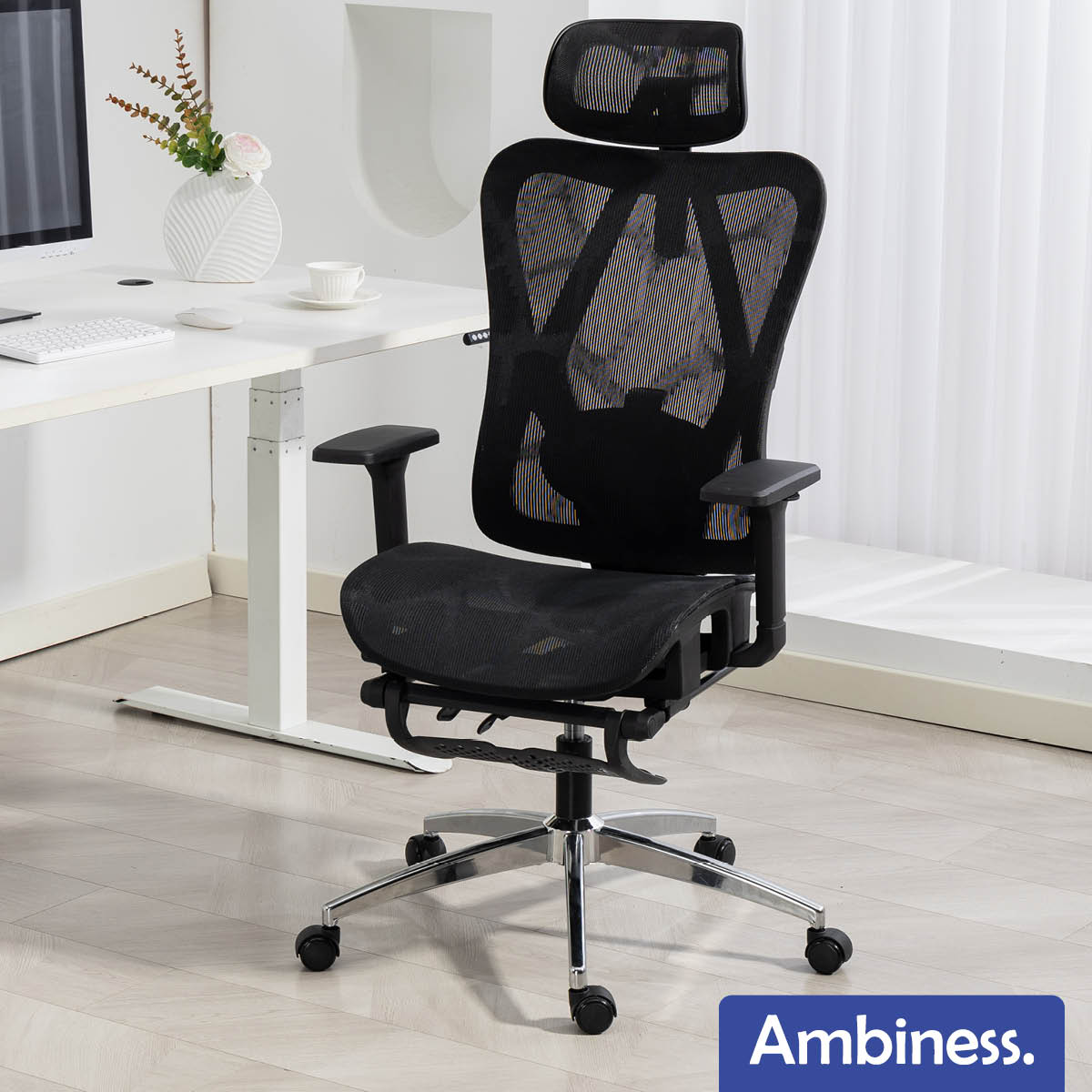 Ambiness Bürostuhl BackPro Mesh chrome