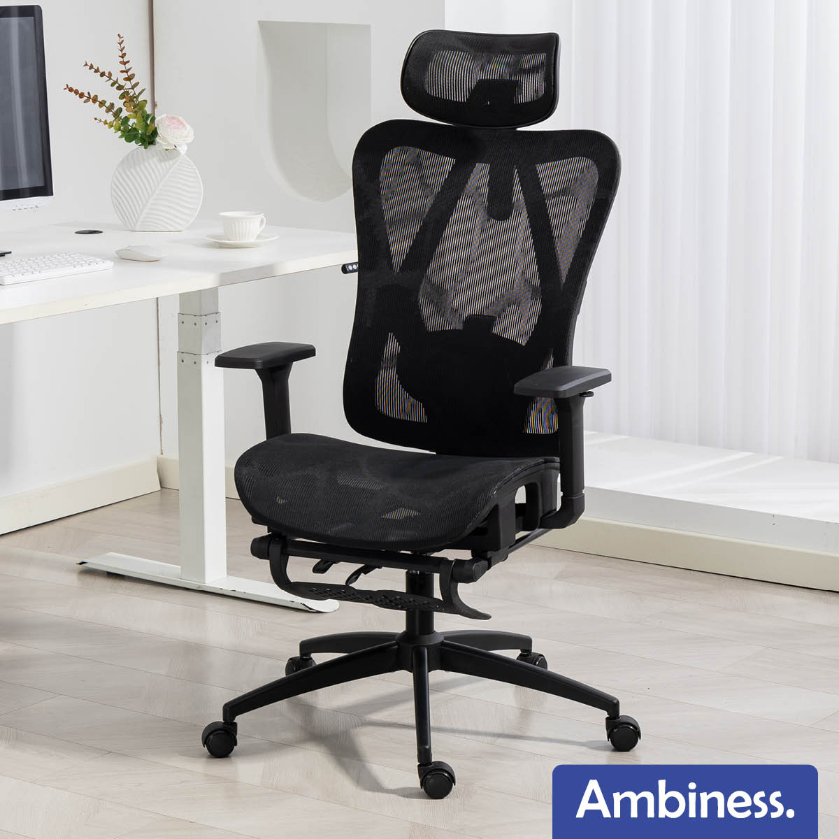 Ambiness Bürostuhl BackPro Mesh schwarz