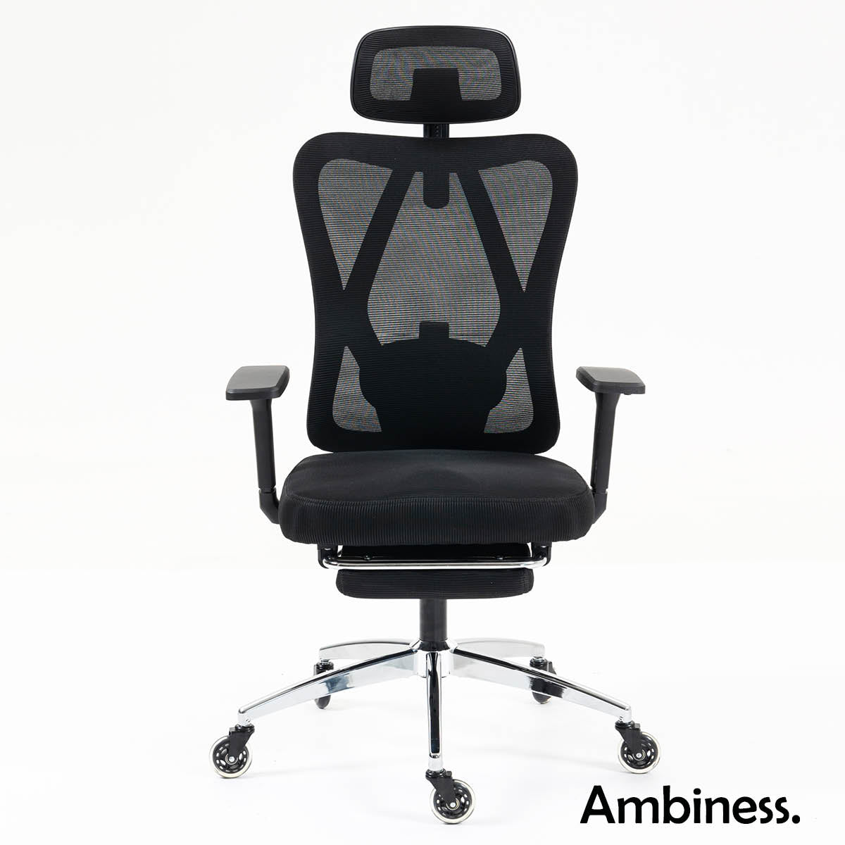 Ambiness Bürostuhl BackPro Polster chrome