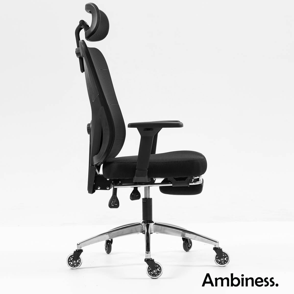 Ambiness Bürostuhl BackPro Polster chrome