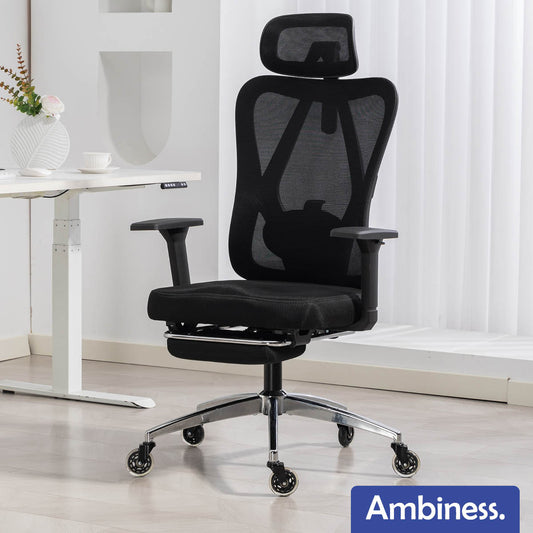 Ambiness Bürostuhl BackPro Polster chrome