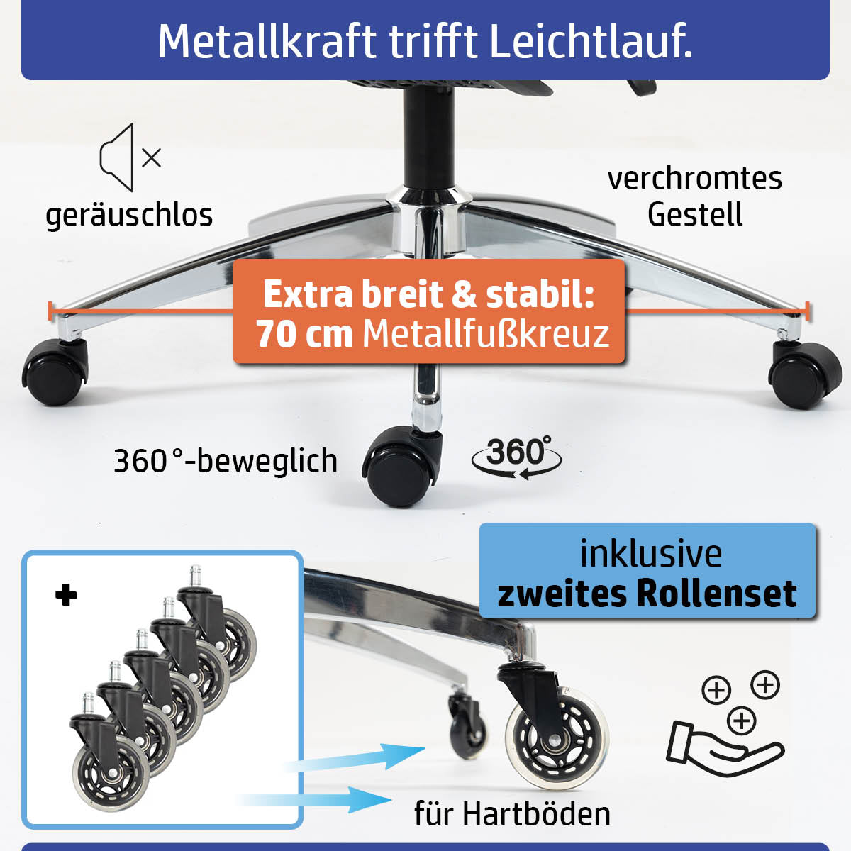 Ambiness Bürostuhl Master FX Polster chrome