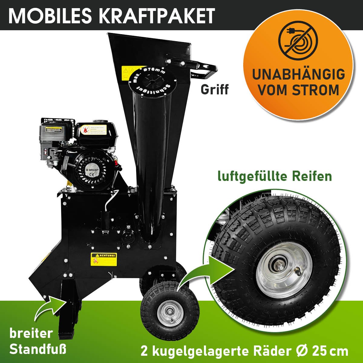 BRAST Benzin Häcksler 76208