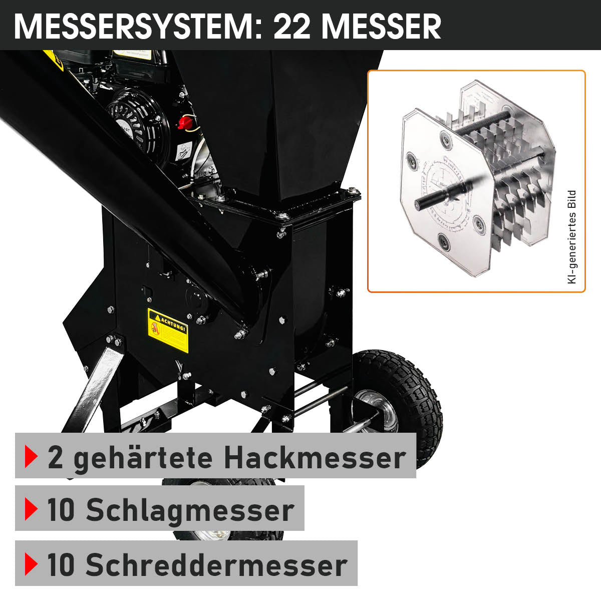 BRAST Benzin Häcksler 76208