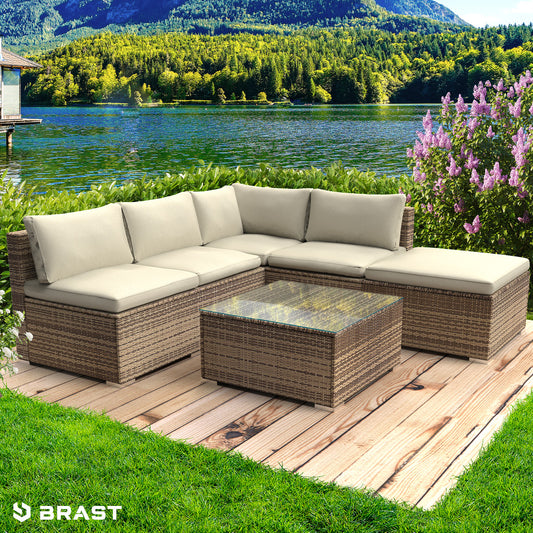 Polyrattan Gartenmöbelset OASE braun