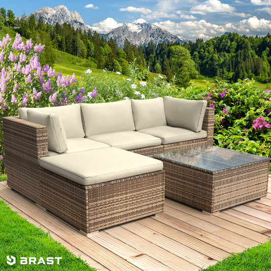 Polyrattan Gartenmöbelset ROYAL braun