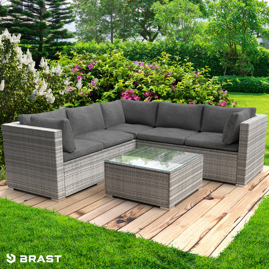 Polyrattan Gartenmöbelset PASSION grau