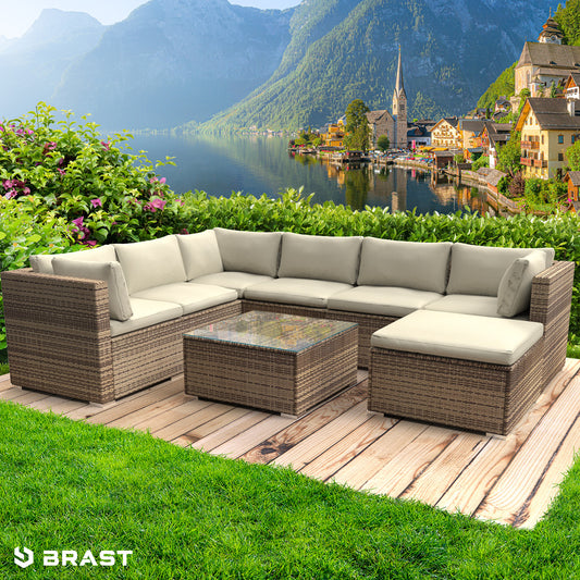 Polyrattan Gartenmöbelset LUXUS braun