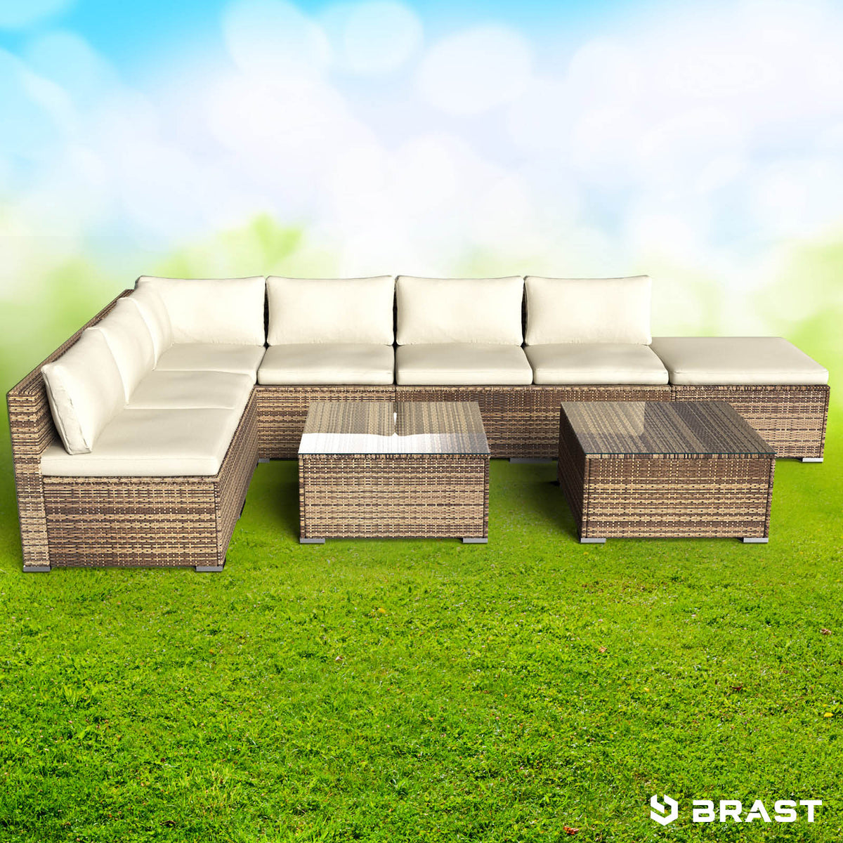 Polyrattan Gartenmöbelset RELAX braun