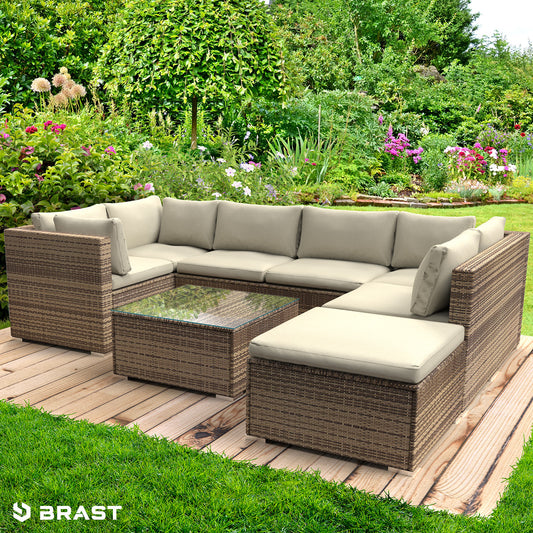 Polyrattan Gartenmöbelset SERENITY braun