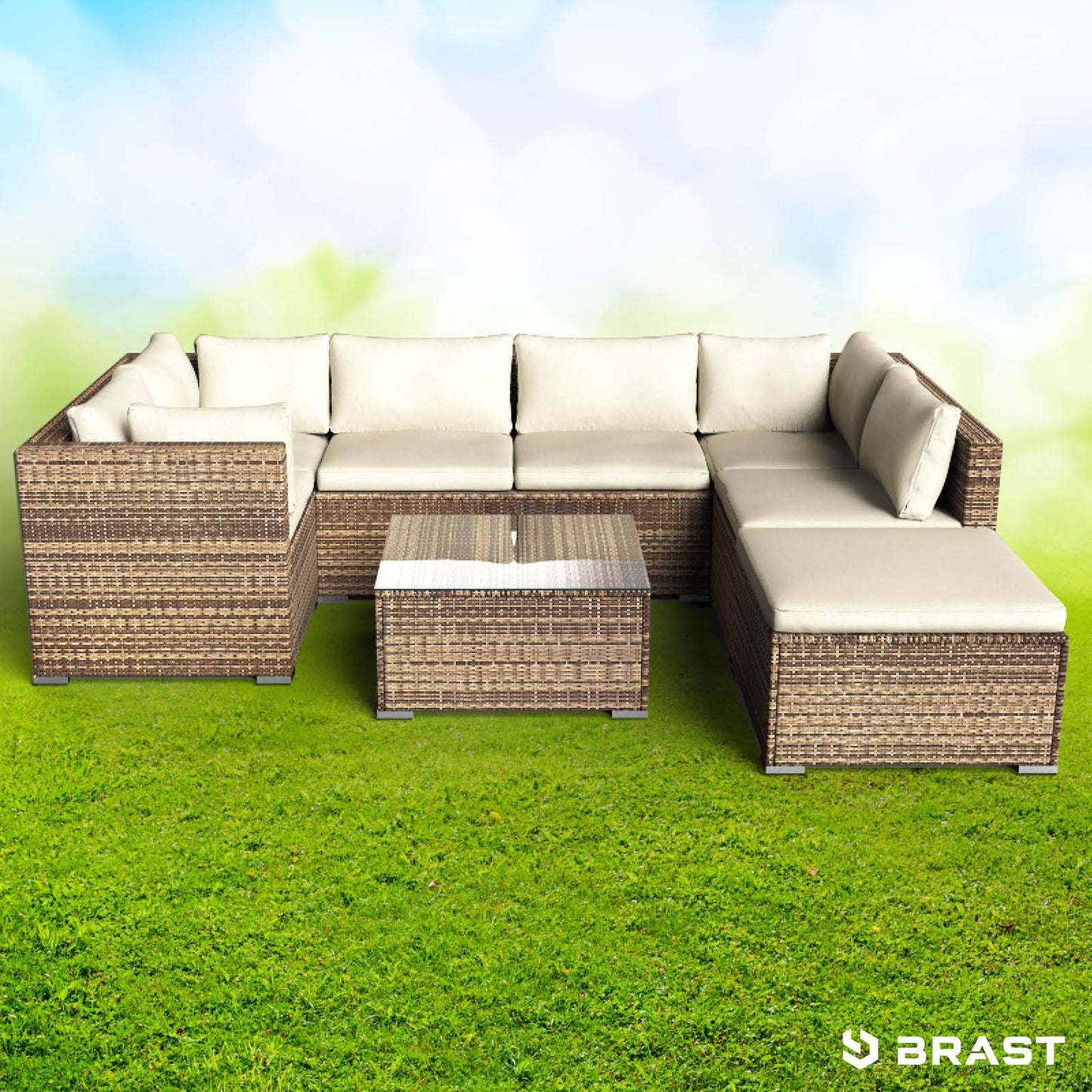 Polyrattan Gartenmöbelset SERENITY braun