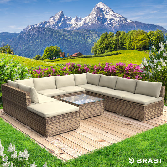 Polyrattan Gartenmöbelset PARADISE braun