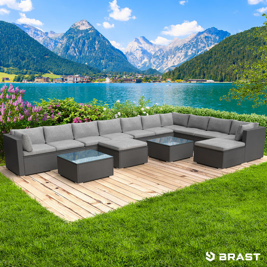 Polyrattan Gartenmöbelset DREAMS schwarz