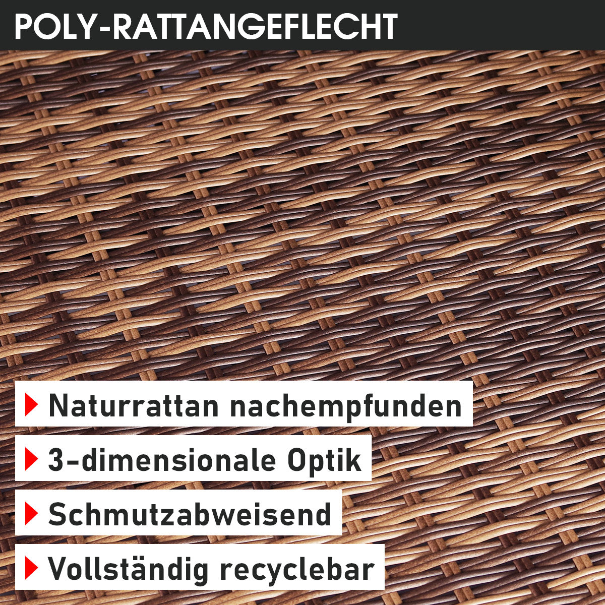 Polyrattan Gartenmöbelset DREAMS braun