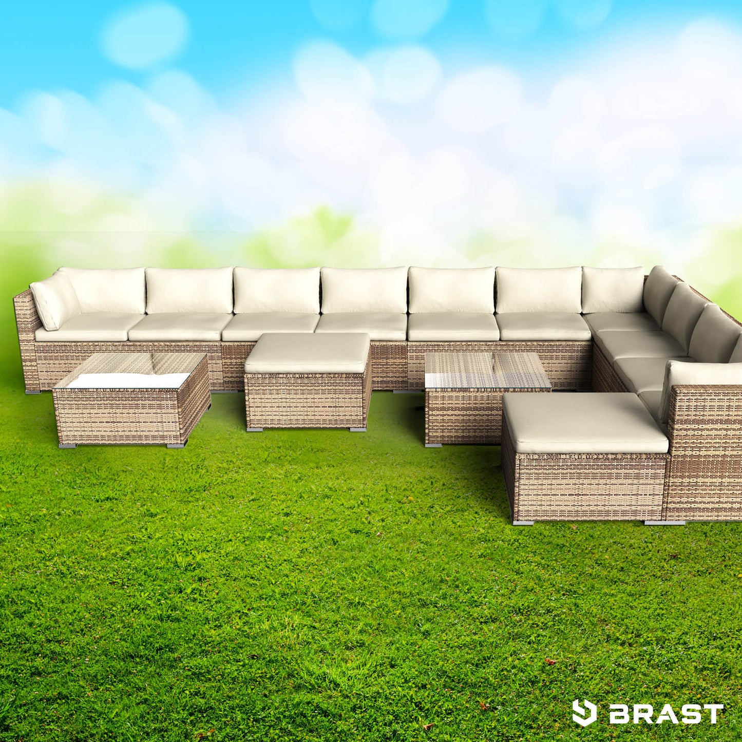 Polyrattan Gartenmöbelset DREAMS braun