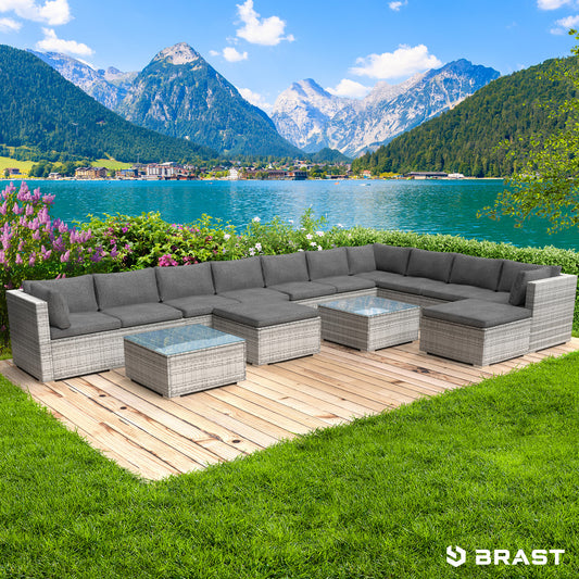 Polyrattan Gartenmöbelset DREAMS grau